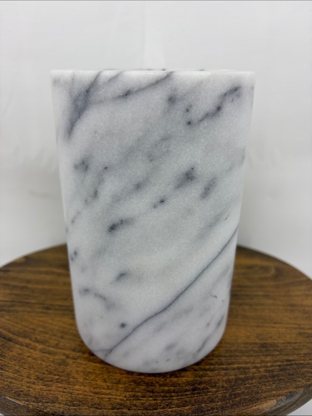 Crate & Barrel French Kitchen Marble Wine Chiller Cooler, Counter Utensil Holder